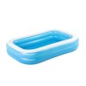 Alberca Inflable 6+ años rect 2 anillos lisa azul 2.62x1.75x51cm (8.5x69x20 pulg)